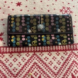 Vintage Fossil Polka Dot Wallet
